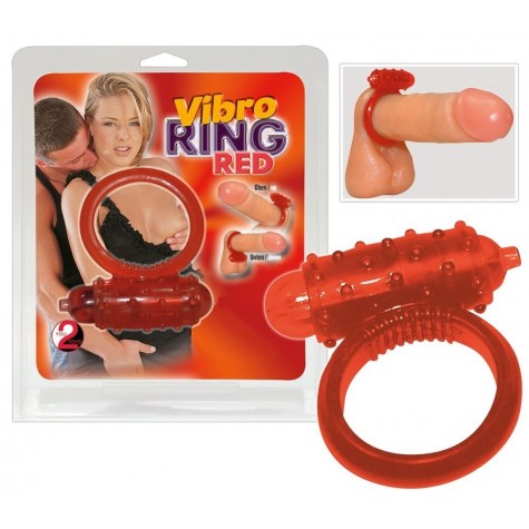 Красное эрекционное виброкольцо Vibro Ring Red